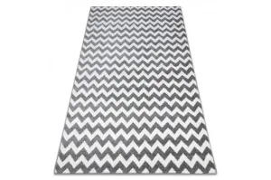 Dywany Lusczow Kusový koberec SKETCH MIKE šedý / bílý - Cikcak, velikost 140x190