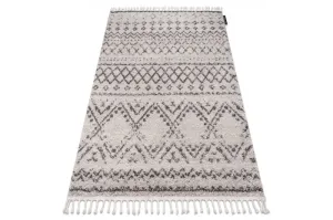 Dywany Lusczow Kusový shaggy koberec BERBER RABAT krémový, velikost 120x170