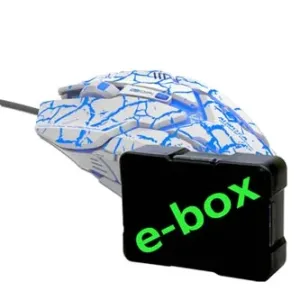 E-blue Myš Auroza Gaming, 4000DPI, optická, 6tl., drátová USB, bílá, herní, e-box