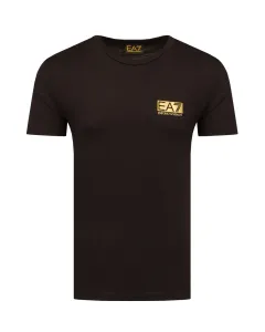 Bavlněné tričko EA7 Emporio Armani černá barva, s potiskem #1582734