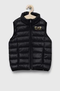 Dětská péřová vesta EA7 Emporio Armani černá barva #4637436