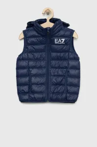 Dětská péřová vesta EA7 Emporio Armani tmavomodrá barva