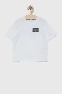 Dětské bavlněné tričko EA7 Emporio Armani bílá barva, s potiskem #5798230