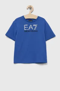 Dětské bavlněné tričko EA7 Emporio Armani s potiskem #6038509