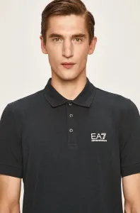 Polo tričko EA7 Emporio Armani pánské, tmavomodrá barva, hladké #4139615