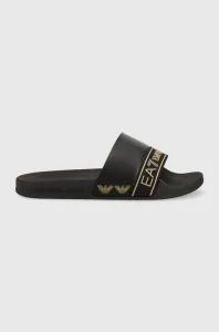 Pantofle EA7 Emporio Armani černá barva #6146876