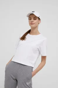 Bílá trička EA7 Emporio Armani