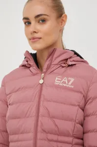 Bunda EA7 Emporio Armani dámská, růžová barva, přechodná #2033728