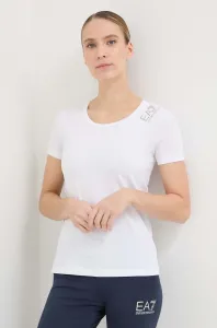 Tričko EA7 Emporio Armani bílá barva #6133106