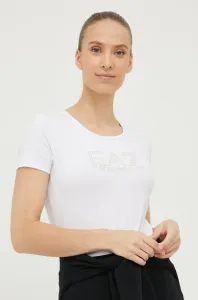 Tričko EA7 Emporio Armani bílá barva