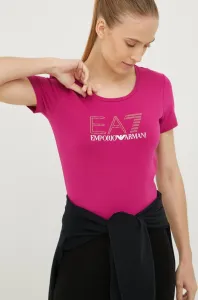 Tričko EA7 Emporio Armani růžová barva #6132532