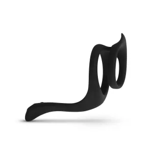 Easytoys Pleasure Ring - flexible penis and testicle ring (black)