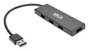 Eaton Tripp Lite U360-004-Slim 4-Port Portable Slim Usb 3.0 Superspeed Hub W/ Built In Cable