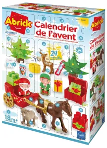 Adventní kalendář 2020 Abrick Écoiffier Mikuláš se sáňkami a lesními zvířátky, 24 dílů od 18 měsíců