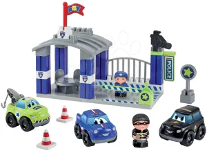Écoiffier stavebnice policejní stanice s 3 auty a 2 figurkami 3015