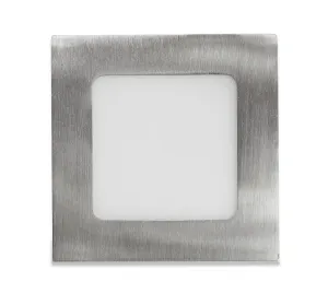 Ecolite Stříbrný vestavný LED panel hranatý 120 x 120mm 6W Barva světla: Denní bílá LED-WSQ-6W/41/CHR