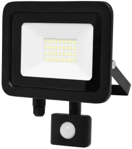 Ecolite Černý LED reflektor 30W s pohybovým čidlem RLED48WL-30W/PIR