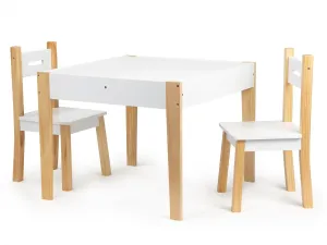 Dětský stolek s 2 židličkami Ecotoys Patrys bílý