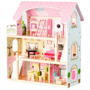 ECOTOYS Dřevěný domek pro panenky Pohádková rezidence Eco Toys #1193082