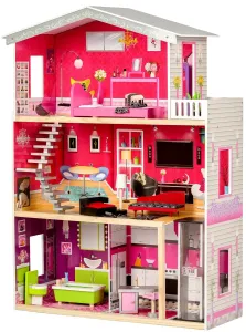 ECOTOYS Dřevěný domek pro panenky Rezidence Malibu Eco Toys #1193083