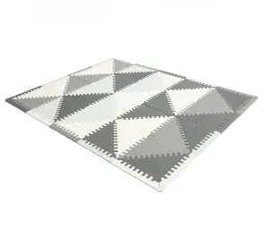 ECOTOYS Pěnová podložka PUZZLE 127x157 cm šedá