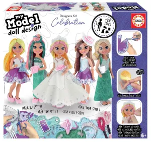 Kreativní tvoření My Model Doll Design Celebration Educa vyrob si vlastní popstar panenky 5 modelů od 6 let