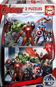 Dětské puzzle Avengers Educa 2x100 dílů 15771 barevné