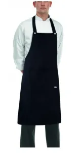 Kuchařská zástěra EGOchef ROCK ke krku s kapsou - Černá 70x90 cm