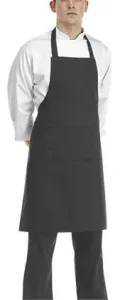 Kuchařská zástěra ke krku EGOchef s kapsou černá 70x90 cm