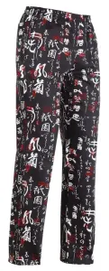 EGOCHEF Kuchařské kalhoty EGOchef Japonské znaky, 100% bavlna XL