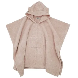 EKO - Pončo bavlněné s kapucí a oušky Powder pink 75x120 cm