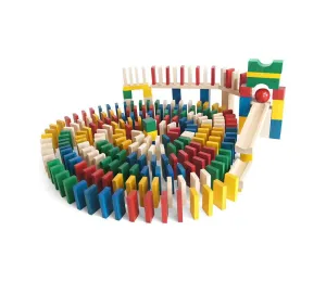 EkoToys Dřevěné domino barevné 430 ks #4973474