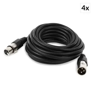 Electronic-Star XLR kabel, sada 4 ks, 6 m, samec-samice