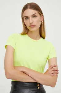 Bavlněné tričko Elisabetta Franchi žlutá barva