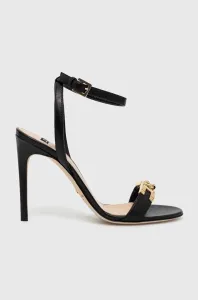 Kožené sandály Elisabetta Franchi černá barva, SA17L31E2 #4300061