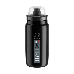Elite Cyklistická láhev na vodu FLY MTB BLACK grey logo 550 ml