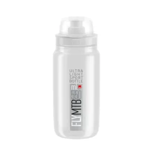 ELITE Cyklistická láhev na vodu - FLY MTB 550 ml - transparentní #175871