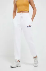 Kalhoty Ellesse dámské, bílá barva, hladké, SGK13459-011