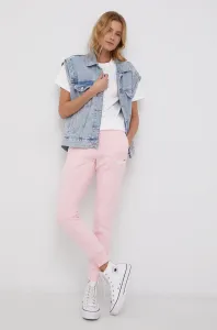 Kalhoty Ellesse dámské, růžová barva, melanžové, SGK13652-011