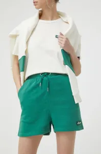 Kraťasy Ellesse dámské, zelená barva, s aplikací, high waist