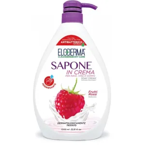 Eloderma Krémové mýdlo na ruce, tělo a obličej Červené ovoce (Soap Cream) 1000 ml