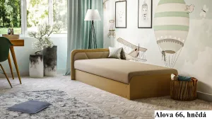 Artelta Jednolůžková postel PARYS hnědá | 80 x 190 cm Barva: Alova 66, Provedení: levé