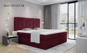 Artelta Čalouněná manželská postel IDRIS | 180 x 200 cm Barevné provedení IDRIS: Matt Velvet 68