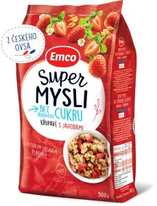 Emco Super mysli bez přidaného cukru s jahodami 500g