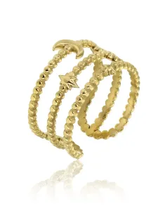 Emily Westwood Stylový pozlacený otevřený prsten z oceli Anastasia EWR23029G