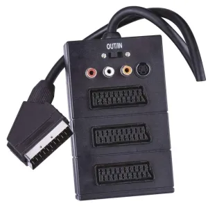 Emos AV kabel SCART - 3x SCART + 3x CINCH + 1x SVHS 0,5m SB2300
