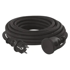 Emos Venkovní prodlužovací kabel 10 m / 1 zásuvka / černý / guma-neopren / 230 V / 1,5 mm2 P01710