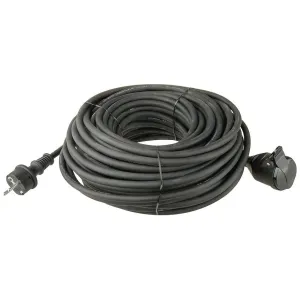 Emos Venkovní prodlužovací kabel 20 m / 1 zásuvka / černý / guma-neopren / 230 V / 1,5 mm2 P01720
