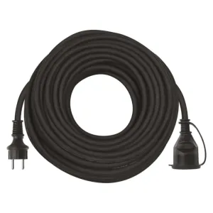 Emos Venkovní prodlužovací kabel 30 m / 1 zásuvka / černý / guma-neopren / 230 V / 1,5 mm2 P01730