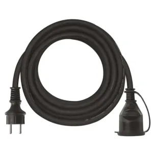 Emos Venkovní prodlužovací kabel 5 m / 1 zásuvka / černý / guma-neopren / 230 V / 1,5 mm2 P01705
